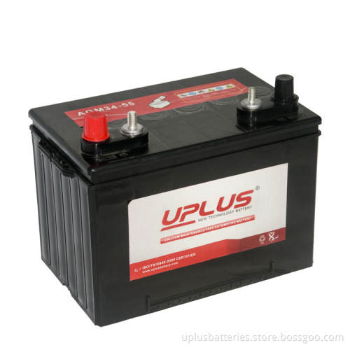 AGM34-55 China Manufacturer Supply High Quality Car Battery 12V 55ah